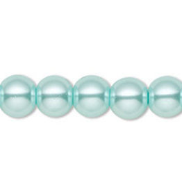 Bead World Glass Pearl Aqua Blue