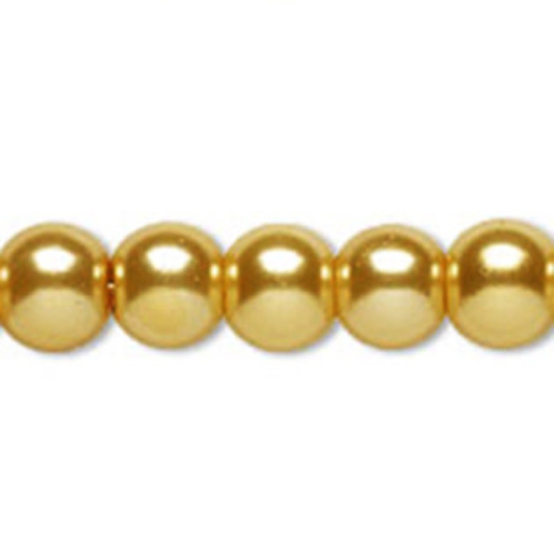 Bead World Glass Pearl Gold