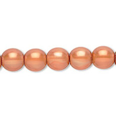 Bead World Glass Pearl Rose Gold