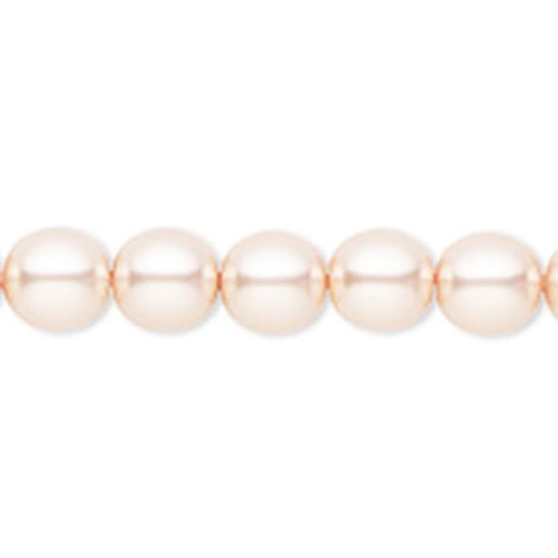 Bead World Glass Pearl Light Cream Rose