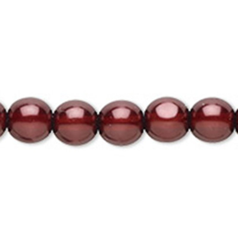 Bead World Glass Pearl Burgundy