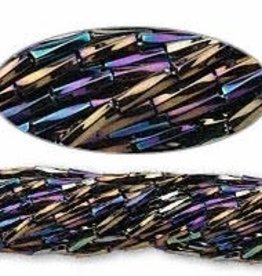 Preciosa Czech Bugle Bead Twisted #3 Opaque Iris Blue/hank