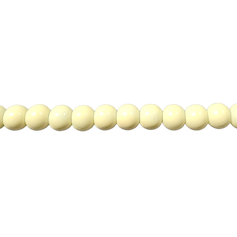 Glass Bead Opaque Pale Yellow