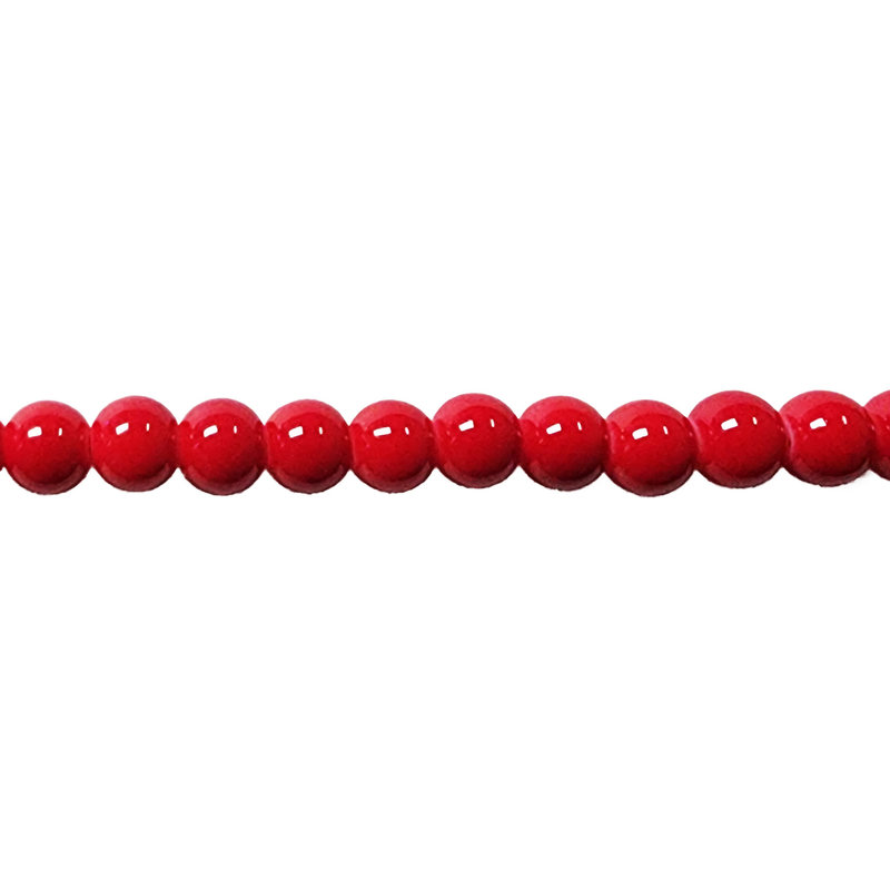 Glass Bead Opaque Rose Red
