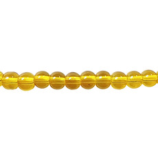 Bead World Glass Bead Strand Transparent Light Topaz