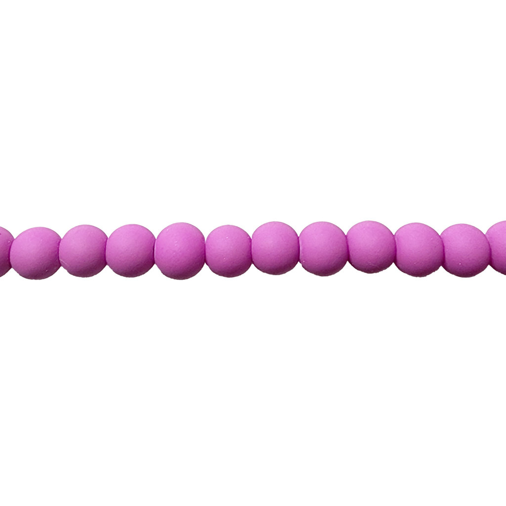 Bead World Glass Bead Strand Opaque Matte Purple