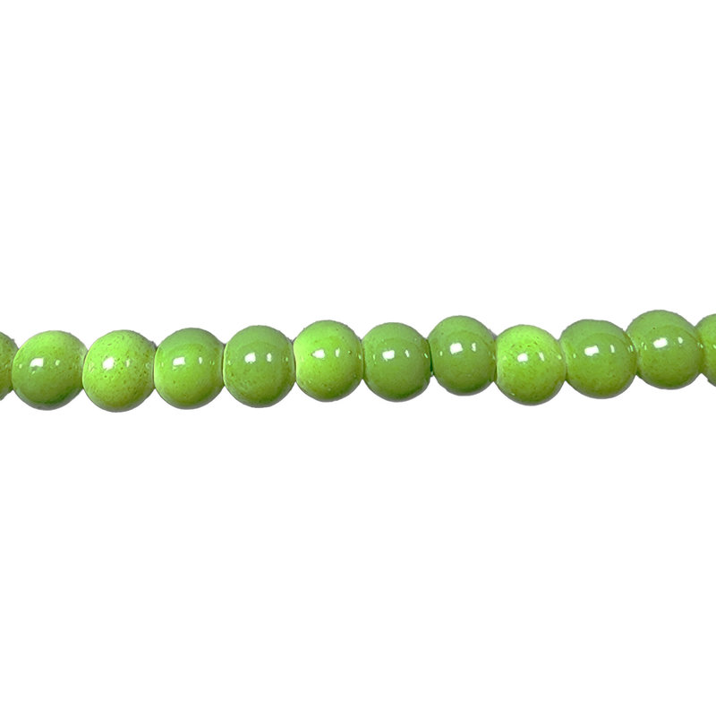 Bead World Glass Bead Strand Opaque Pear Green