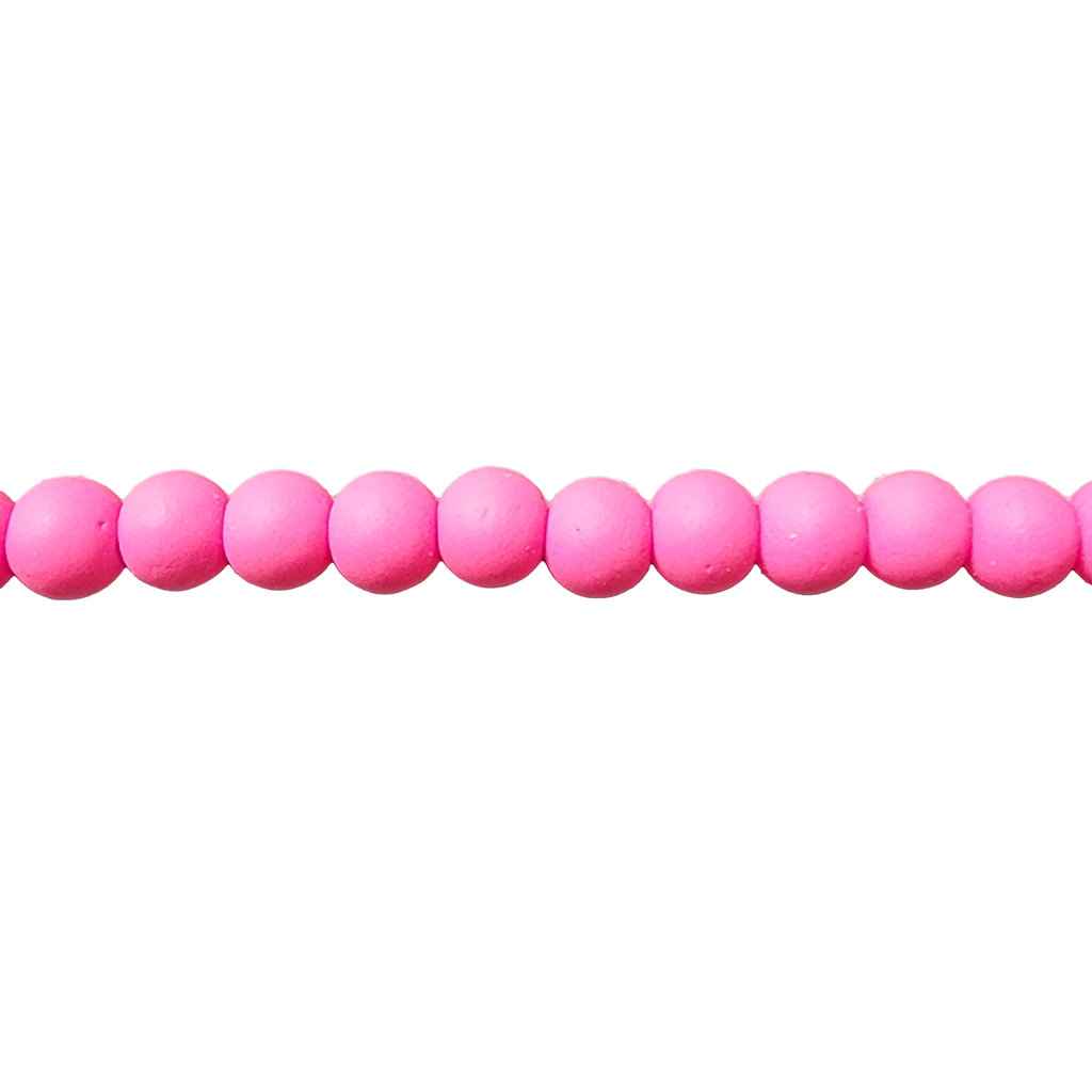 Bead World Glass Bead Strand Opaque Matte Pink