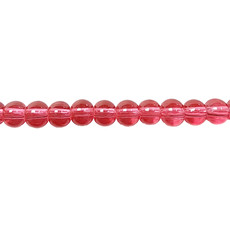 Bead World Glass Bead Strand Transparent Light Red