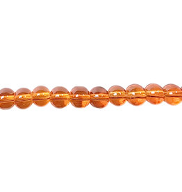 Bead World Glass Bead Strand Transparent Orange