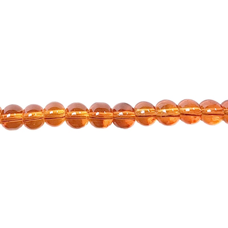 Bead World Glass Bead Strand Transparent Orange