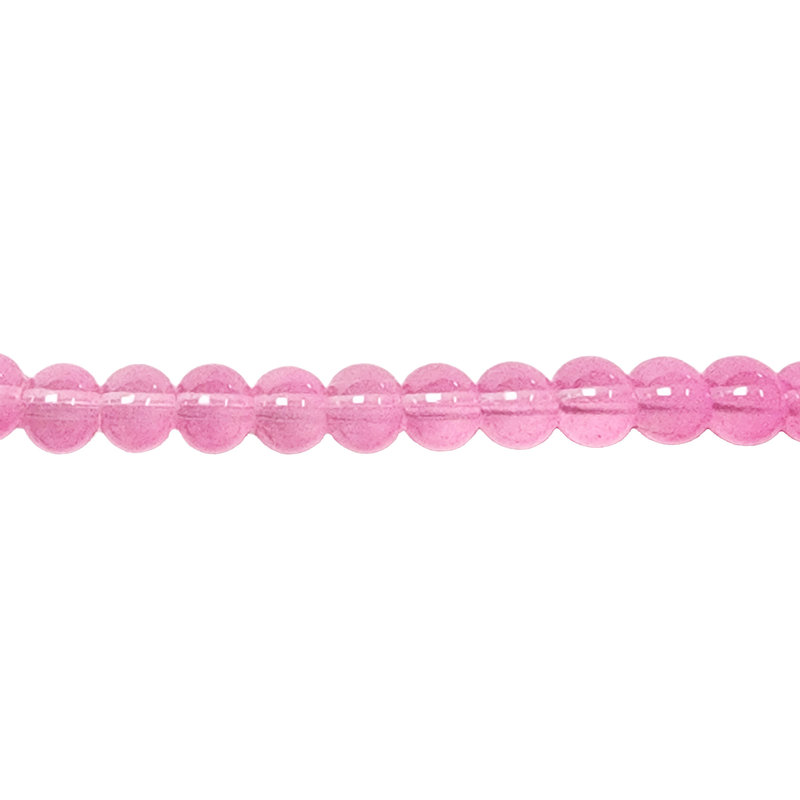 Bead World Glass Bead Strand Translucent Pink