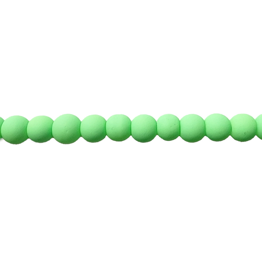 Bead World Glass Bead Strand Opaque Matte Light Green