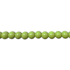 Bead World Glass Bead Strand Opaque Lime Green