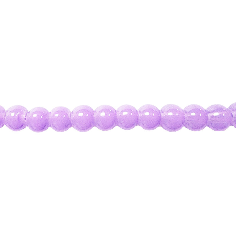 Bead World Glass Bead Strand Translucent Light Purple