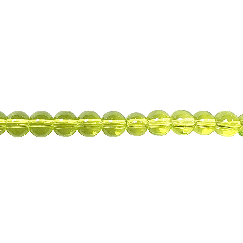 Bead World Glass Bead Strand Transparent Light Green