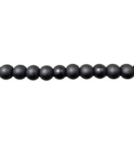 Bead World Glass Bead Strand Frosted Matte Black