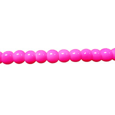 Bead World Glass Bead Strand Opaque Flamingo Pink