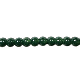 Bead World Glass Bead Strand Translucent Dark Green