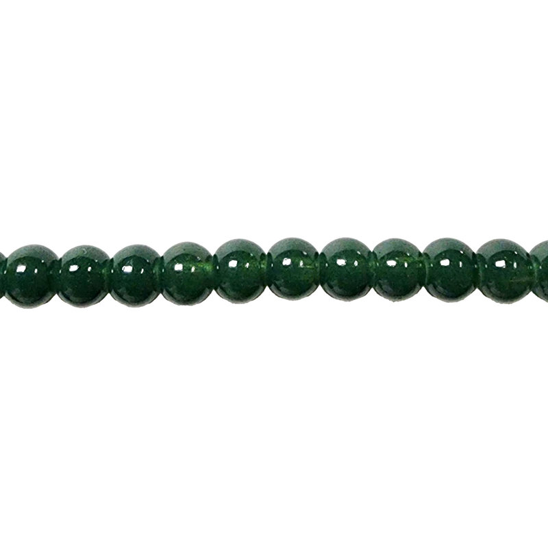 Bead World Glass Bead Strand Translucent Dark Green