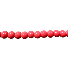 Bead World Glass Bead Strand Opaque Coral Pink