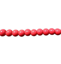 Bead World Glass Bead Strand Opaque Coral Pink