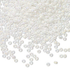 Miyuki #11 Rocaille Seed Bead Opaque Rainbow Chalk White 25gms