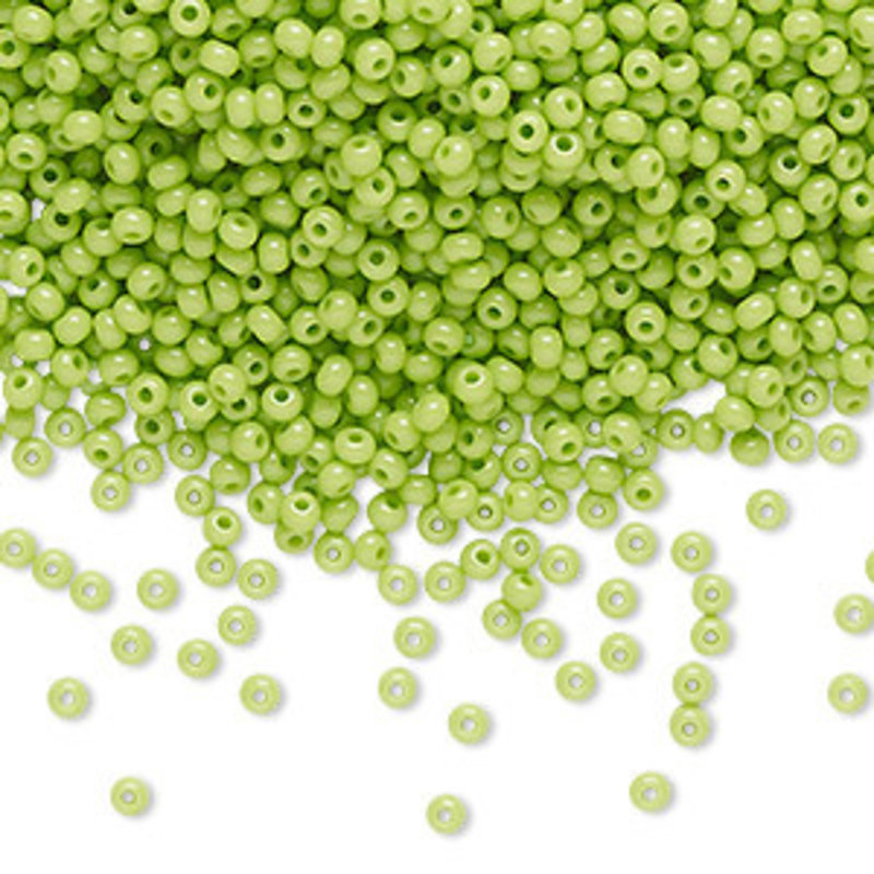 Preciosa Sb#11 Loose Opaque Lime Green 50gm pkg.