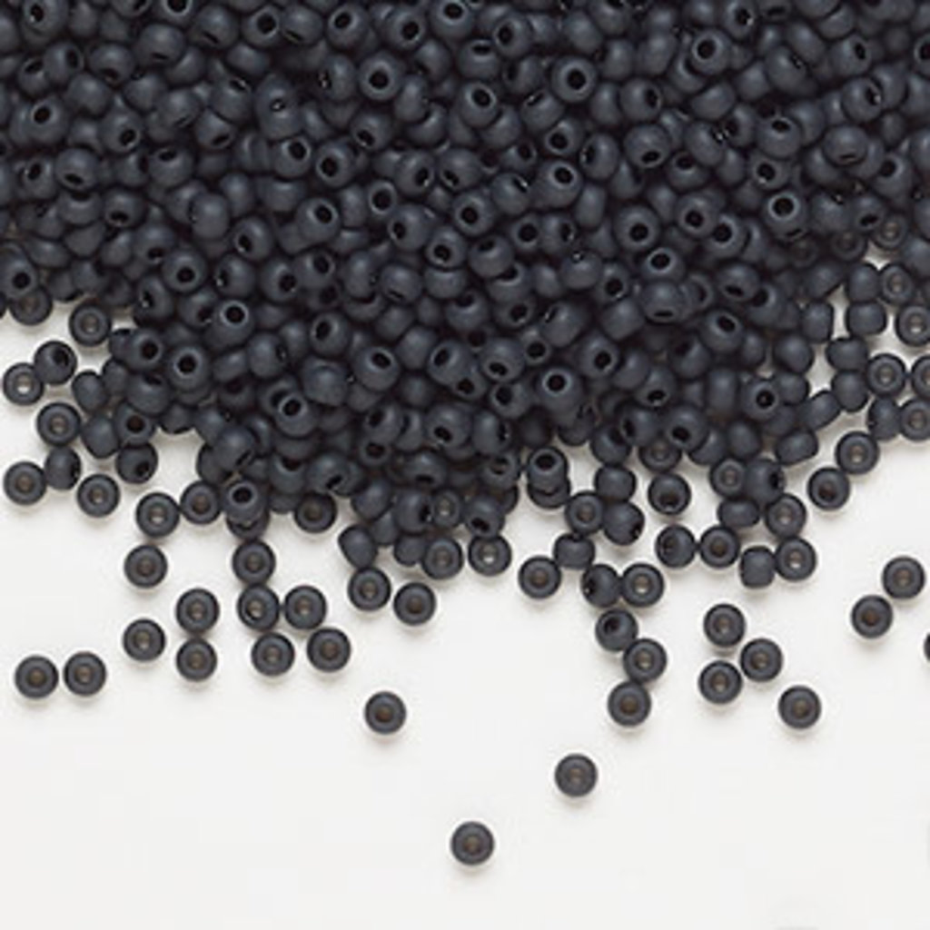 Preciosa Sb#11 Loose Opaque Matte Black 50gm pkg.