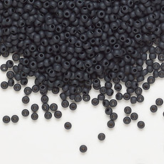 Preciosa Sb#11 Loose Opaque Matte Black 50gm pkg.