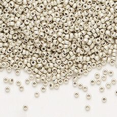 Preciosa Sb#11 Loose Opaque Matte Metallic Silver-Dyed Crystal Clear 50-gm pkg.
