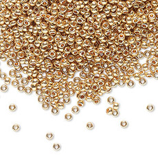 Preciosa Sb#11 Loose Opaque Metallic Gold Clear 50gm pkg.