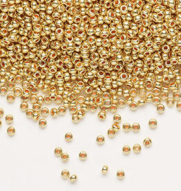 Preciosa Sb#11 Loose Opaque Metallic Gold-Dyed Crystal Clear 50-gram pkg.