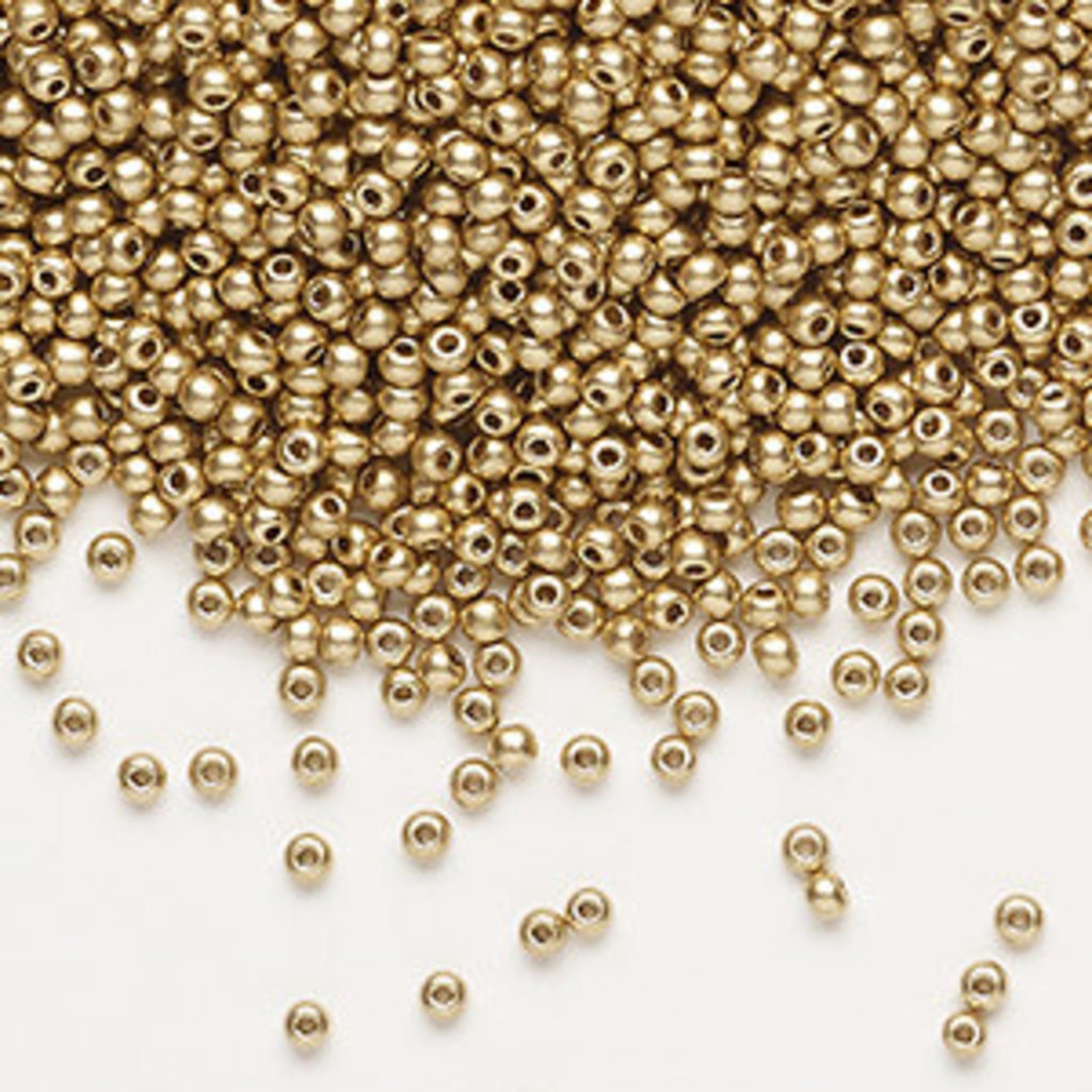 Preciosa Sb#11 Loose Opaque Metallic Soft Gold 50gm pkg.