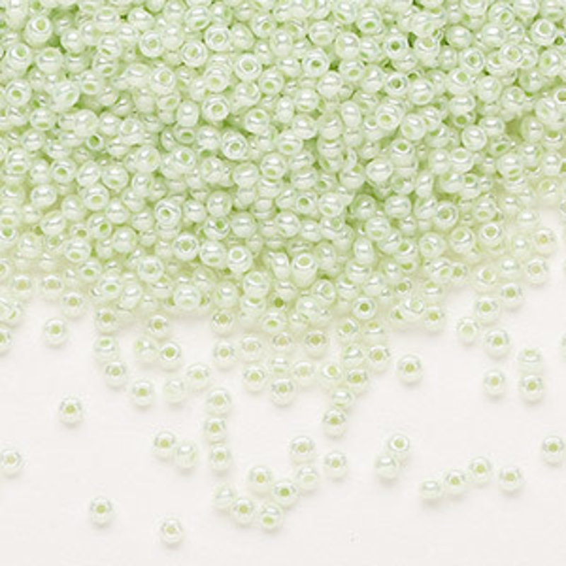 Preciosa Sb#11 Loose Opaque Pastel Green Luster 50gm pkg.