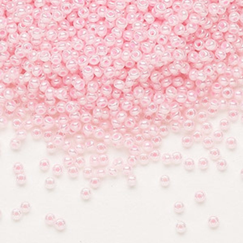 Preciosa Sb#11 Loose Opaque Pastel Pink Luster 50-gram pkg.