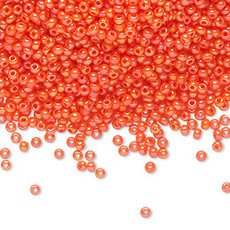 Preciosa Sb#11 Loose Opaque Rainbow Dark Orange 50gm pkg.