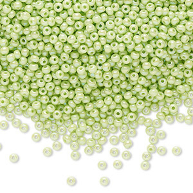 Preciosa Sb#11 Loose Opaque Rainbow Pale Green 50gm pkg.