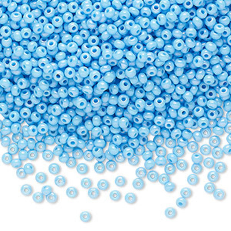 Preciosa Sb#11 Loose Opaque Rainbow Sky Blue 50gm pkg.