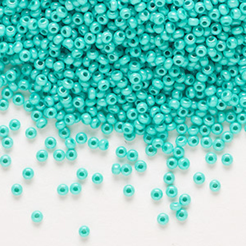 Preciosa Sb#11 Loose Opaque Sea Green Luster 50gm pkg.