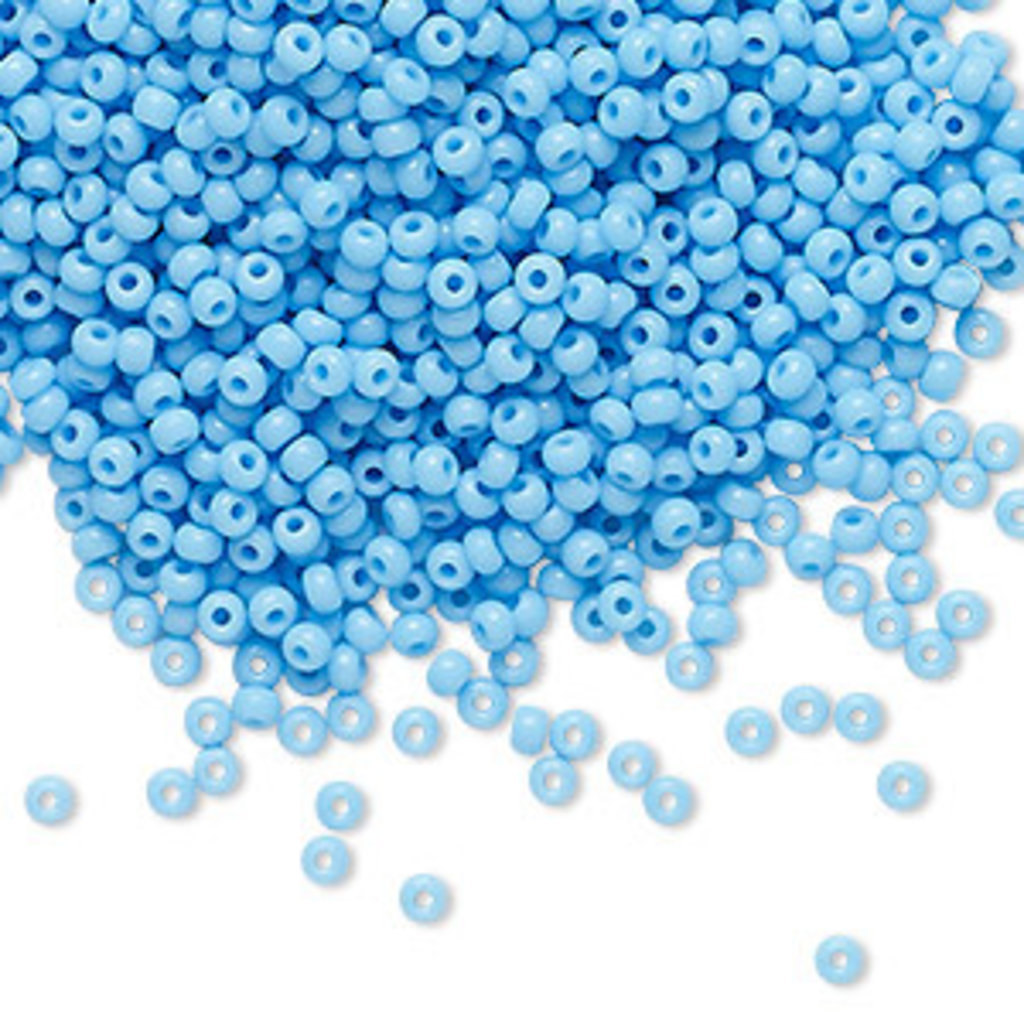 Preciosa Sb#11 Loose Opaque Sky Blue 50gm pkg.