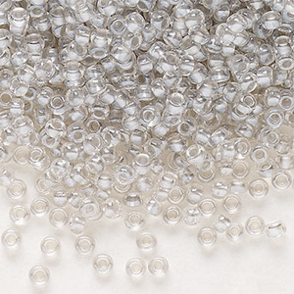 Preciosa Sb#11 Loose TL Color-Lined Pastel Grey Luster 50gm pkg.