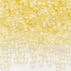 Preciosa Sb#11 Loose TL Color-Lined Pastel Yellow Luster 50gm pkg.