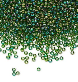 Preciosa Sb#11 Loose Translucent Rainbow Green 50-gram pkg.