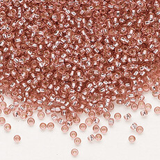 Preciosa Sb#11 Loose TL Silver-Lined Solgel Dyed Medium Pink 50gm pkg.