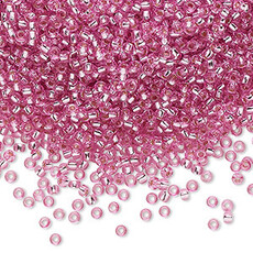 Preciosa Sb#11 Loose TL Silver-Lined Solgel Dyed Pink 50gm pkg.