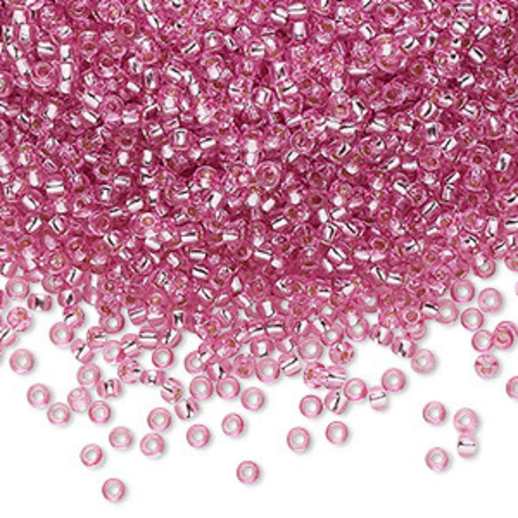 Preciosa Sb#11 Loose TL Silver-Lined Solgel Dyed Pink 50gm pkg.