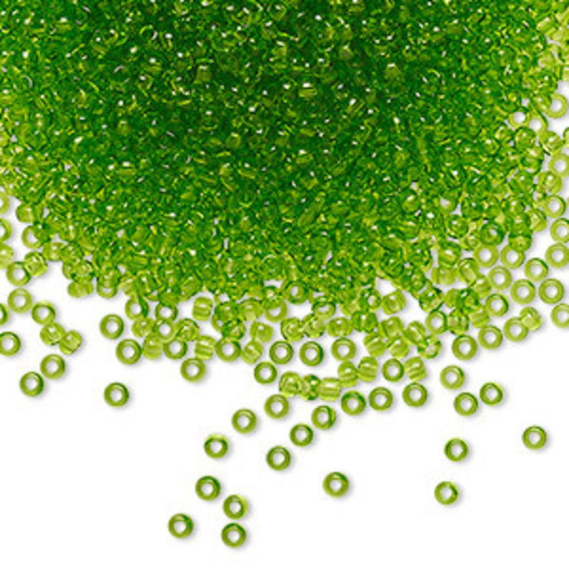 Preciosa Sb#11 Loose Transparent Lime Green 50-gram pkg.