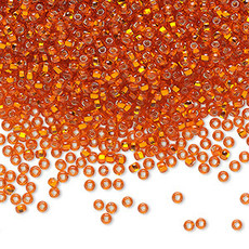 Preciosa Sb#11 SH TP Silver-Lined Dark Orange 50gm pkg.