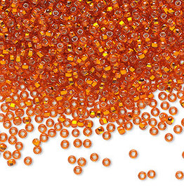 Preciosa Sb#11 SH TP Silver-Lined Dark Orange 50gm pkg.